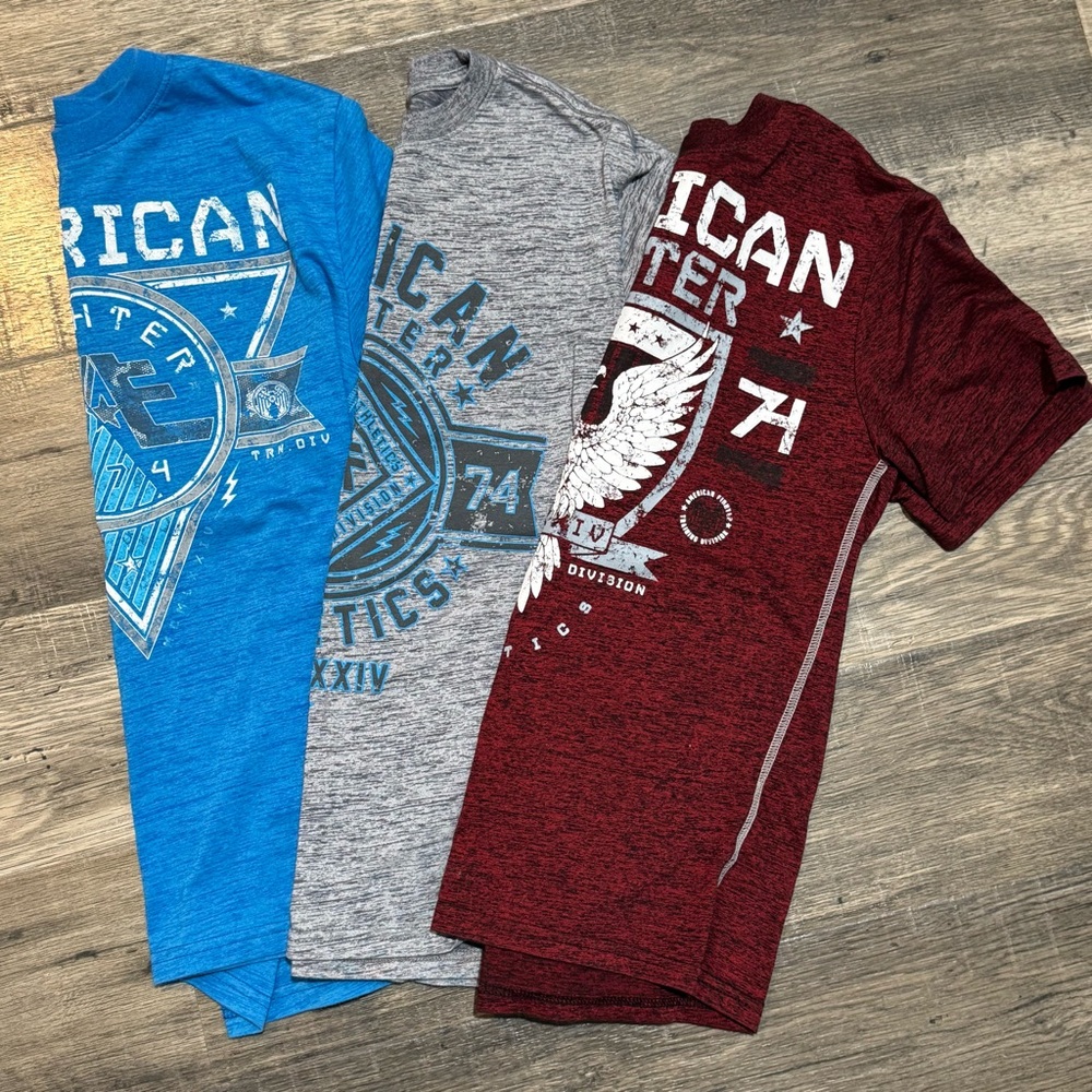 American Fighter Lot Kids Tees - Blue, Gray, Maroon